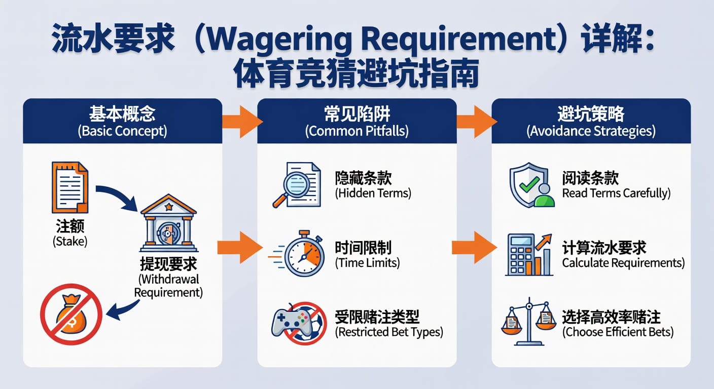 流水要求 sports wagering requirement：计算与判断指南